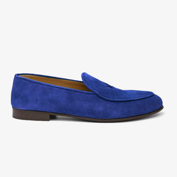 del toro shoes Men's Cobalt Suede Milano Loafer Cobalt Suede