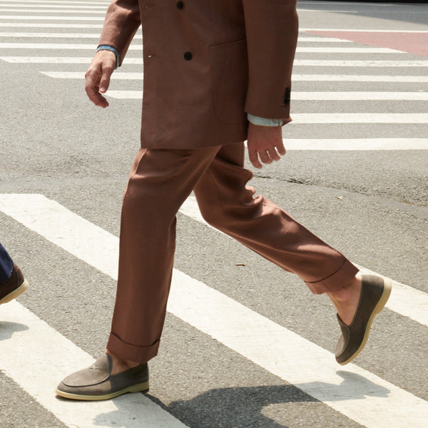 Del Toro Shoes Men's Grigio Suede Viaggio Loafer Grigio Suede
