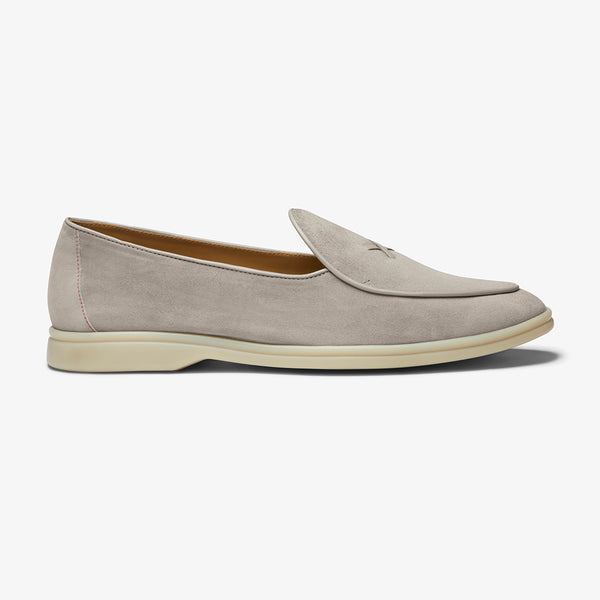 del toro shoes Men's Grigio Suede Viaggio Loafer Grigio Suede