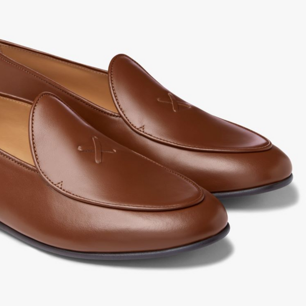 Del Toro Shoes Men's Light Brown Leather Milano Loafer Light Brown Leather