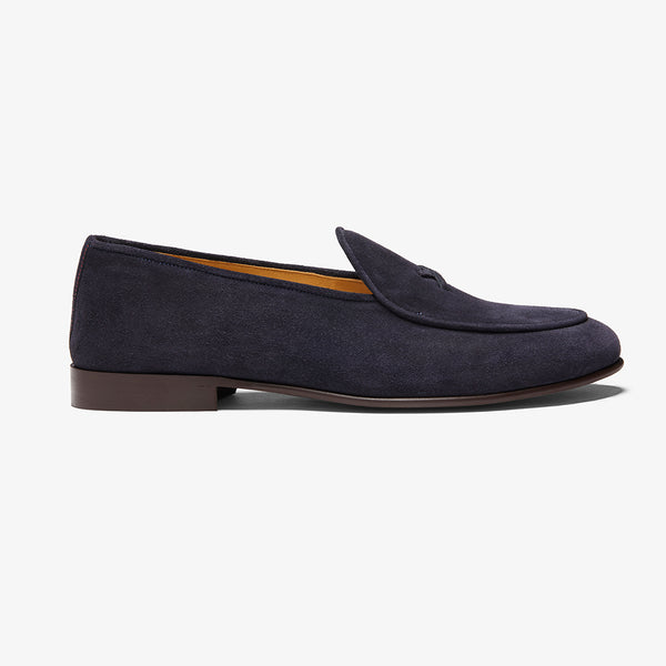 del toro shoes Men's Navy Suede Milano Loafer Navy Suede