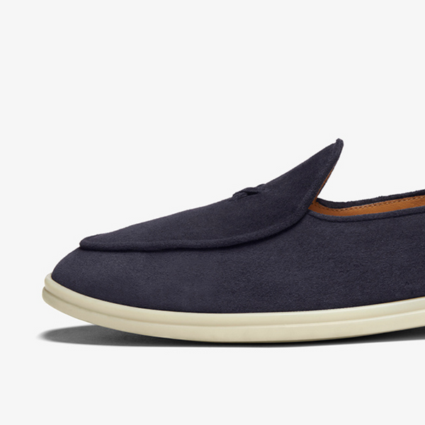 Del Toro Shoes Men's Navy Suede Viaggio Loafer Navy Suede