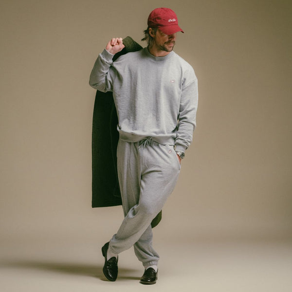 Del Toro Shoes Men's Retro Gym Crewneck Sweatshirt - Heather Grey Heather Grey