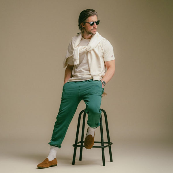 Del Toro Shoes Men's Retro Gym Sweatpants - Fairway Green Fairway Green