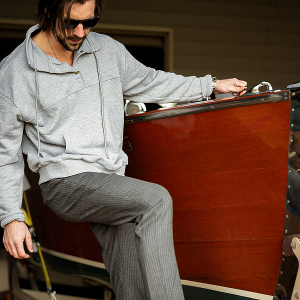 Del Toro Shoes Men's Sailor Sweatshirt - Heather Grey Heather Grey