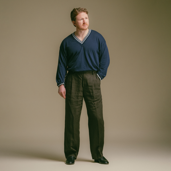 Del Toro Shoes Men's Vintage Club V-Neck Sweater - Navy Navy