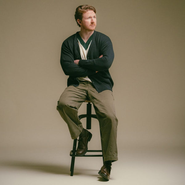 Del Toro Shoes Men's Vintage Fit Cardigan - Solid Navy Solid Navy