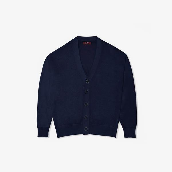 del toro shoes Men's Vintage Fit Cardigan - Solid Navy Solid Navy