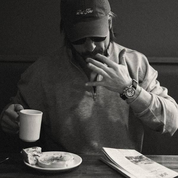 Del Toro Shoes Men's Vintage Zip Crewneck Sweatshirt - Heather Grey Heather Grey