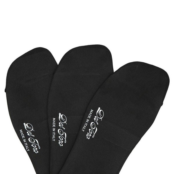 Del Toro Shoes Set Of 3 Athletic No Show Loafer Socks - Black Black Athletic
