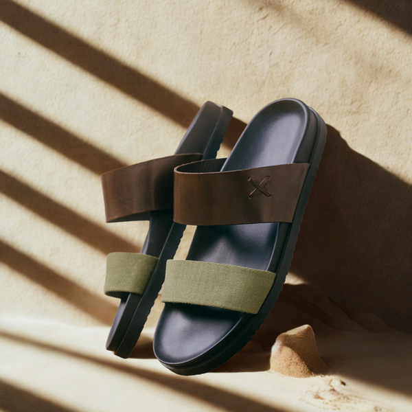 Del Toro Shoes Women's Brown & Green Cinturini Sandal Brown / Green