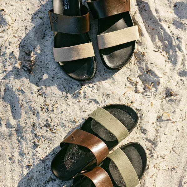 Del Toro Shoes Women's Brown & Tan Cinturini Sandal Brown / Tan