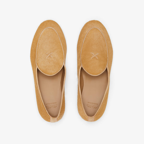 Del Toro Shoes Women's Camel Pony Hair Milano Loafer Camel Pony Hair