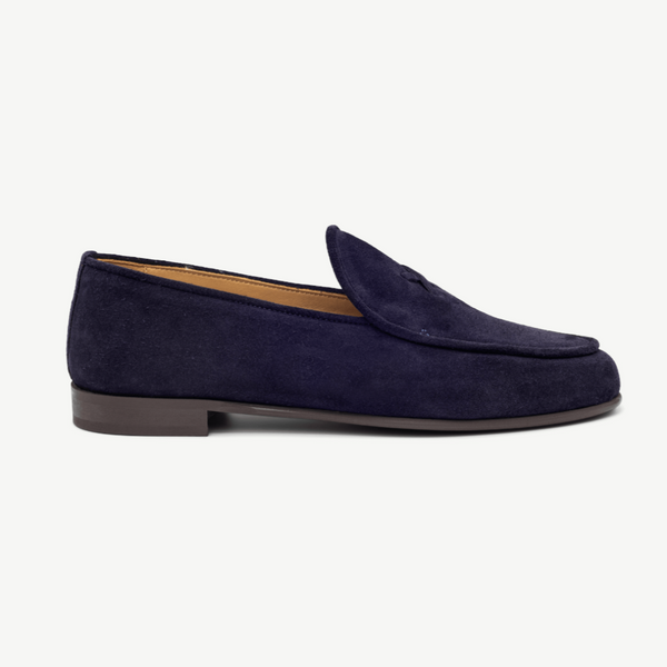 del toro shoes Women's Navy Suede Milano Loafer Navy Suede
