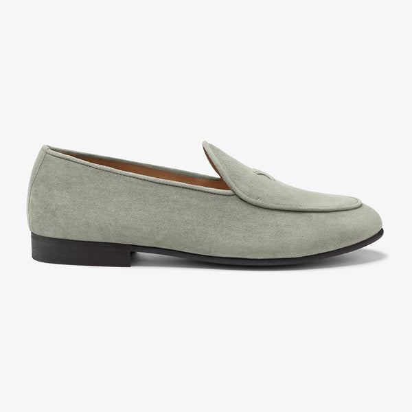 del toro shoes Women's Olive Grey Suede Milano Loafer Olive Grey Suede