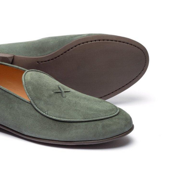 Del Toro Shoes Women's Pine Suede Milano Loafer Pine Suede