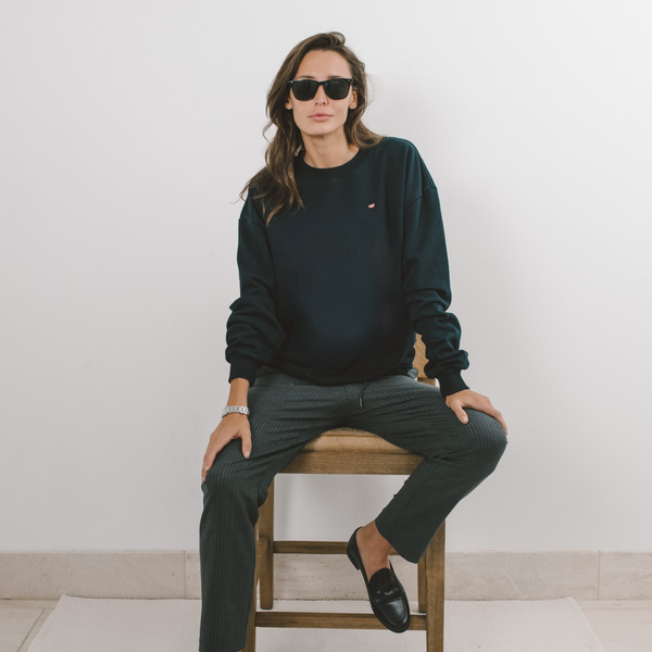 Del Toro Shoes Women's Retro Gym Crewneck Sweatshirt - Navy Navy