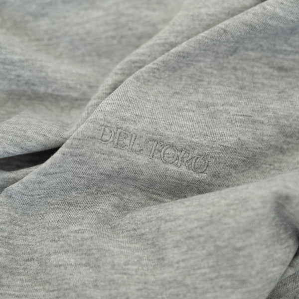 Del Toro Shoes Women's Tonal Embroidered Tee - Heather Grey Heather Grey