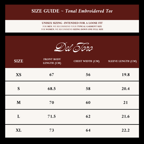 Del Toro Shoes Women's Tonal Embroidered Tee - Navy Navy