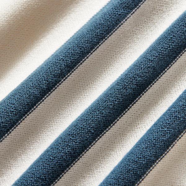 Del Toro Shoes Women's Vintage Stripe Polo Cardigan - Vintage White / Oceana Stripe Vintage White / Oceana Stripe