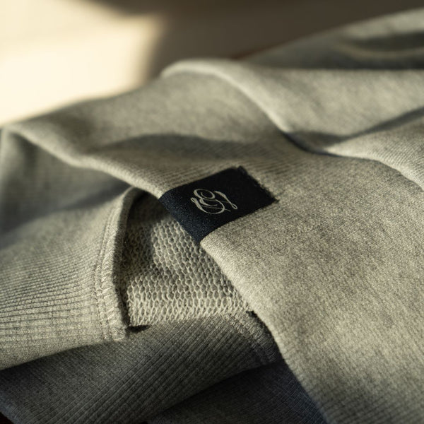 Del Toro Shoes Women's Vintage Zip Crewneck Sweatshirt - Heather Grey Heather Grey