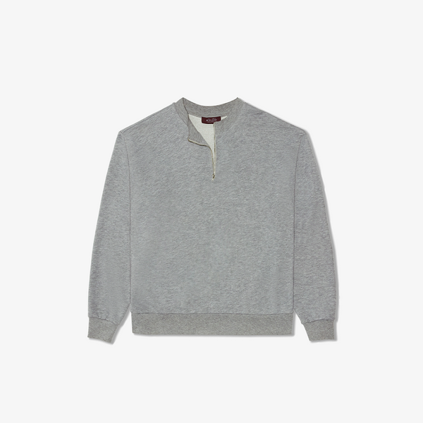 del toro shoes Women's Vintage Zip Crewneck Sweatshirt - Heather Grey Heather Grey