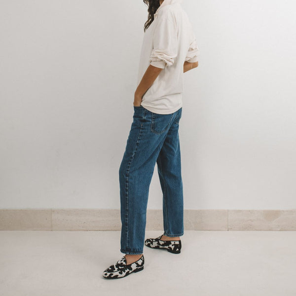 Del Toro Shoes Womens Cow Print Milano Loafer Cow Print Pony Hair