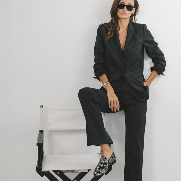 Del Toro Shoes Womens Zebra Print Milano Loafer Zebra Print Pony Hair