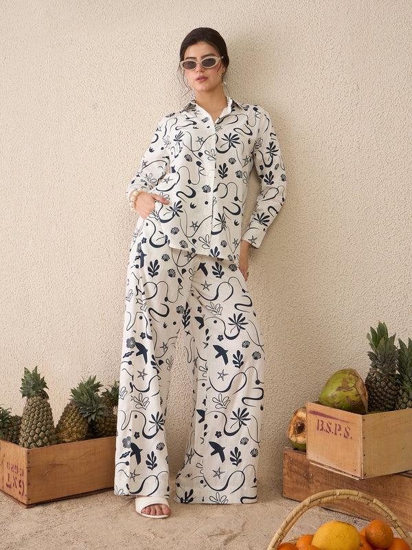 Delan Abstract Bloom Shirt