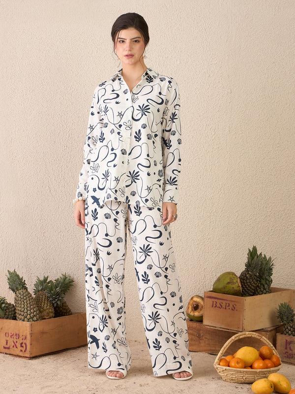 Delan Abstract Bloom Shirt