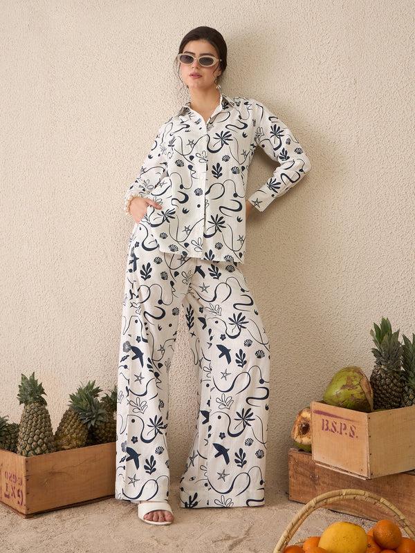 Delan Abstract Bloom Shirt