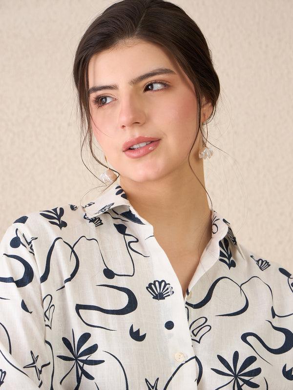 delan Abstract Bloom Shirt