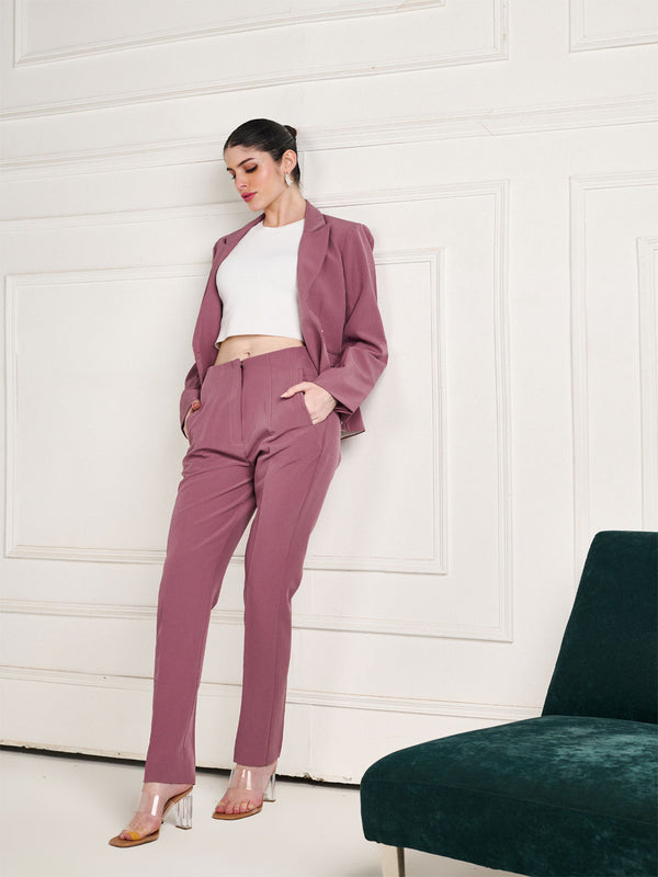 Delan Blazer With Inverted Lapel Collar For Women