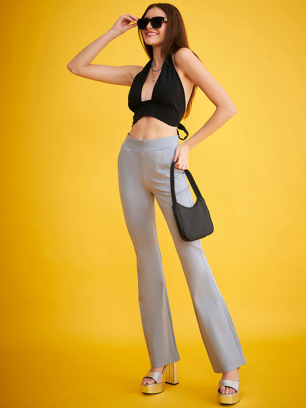 delan Bootcut Solid Tregging