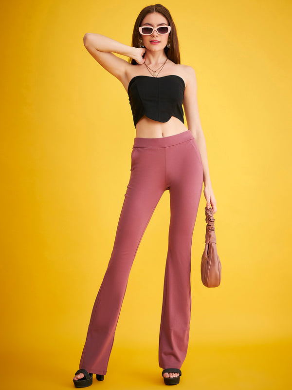 Delan Bootcut Solid Tregging