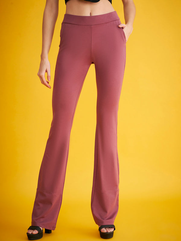 delan Bootcut Solid Tregging