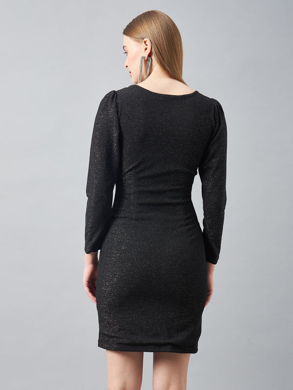 Delan Cantone Metallic Short Dress