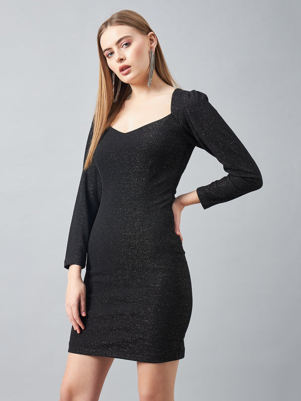 Delan Cantone Metallic Short Dress