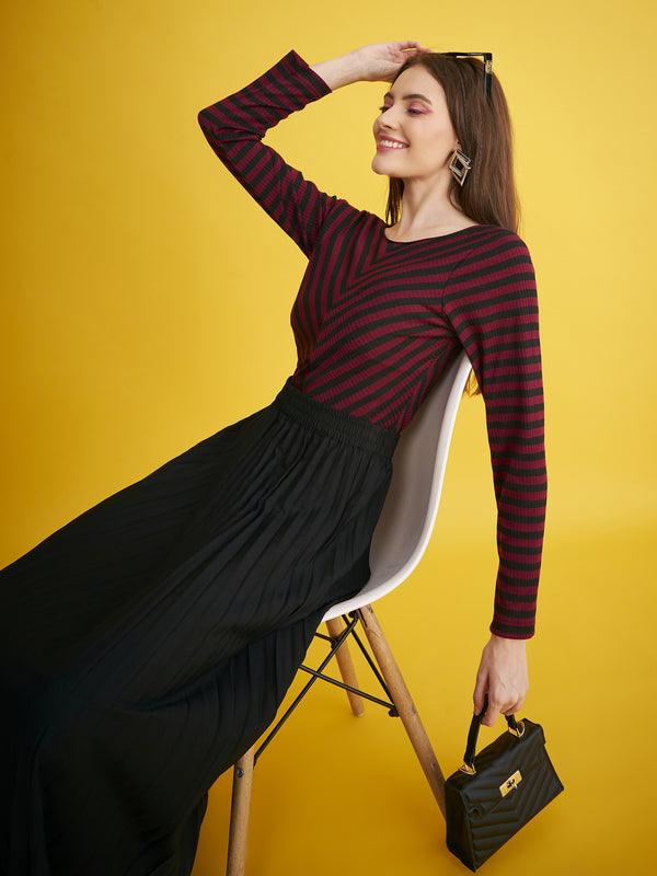 delan Chevron Rib Full sleeves Top