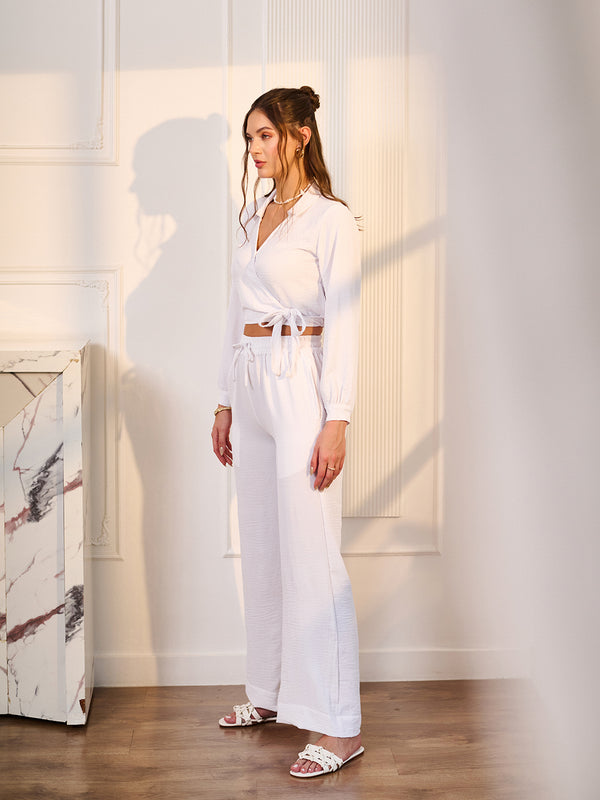 Delan Cotton Twill Wrap Co-ord Set