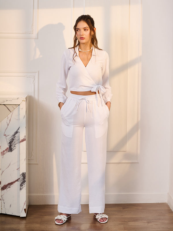 delan Cotton Twill Wrap Co-ord Set