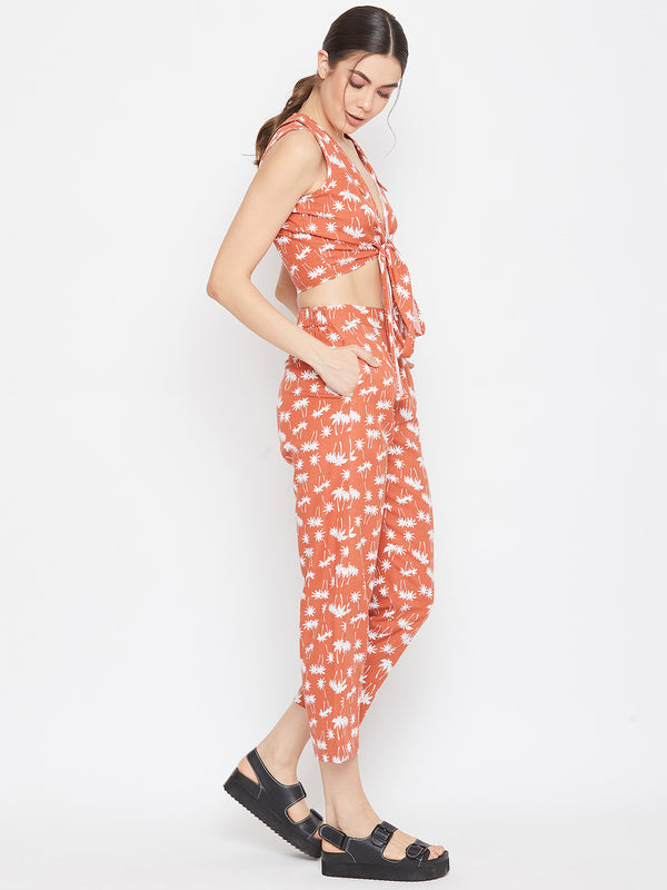 Delan Earthy Bloom Floral Co-ord Set