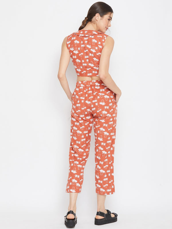 Delan Earthy Bloom Floral Co-ord Set