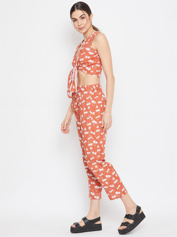 Delan Earthy Bloom Floral Co-ord Set