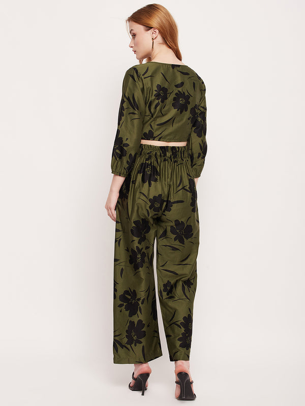 Delan Floral Printed Rayon Coord Set