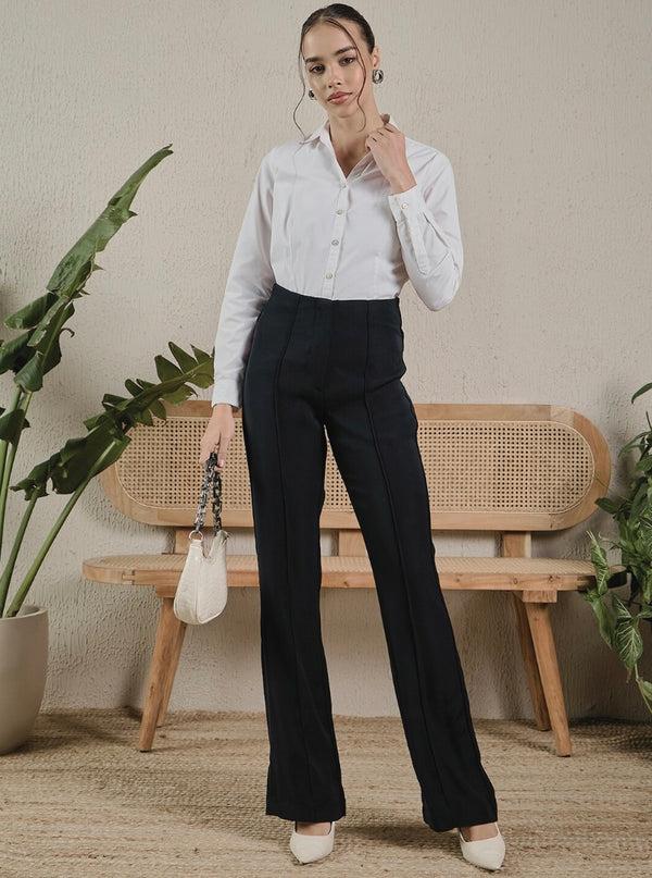 delan High Waist Flared Trouser