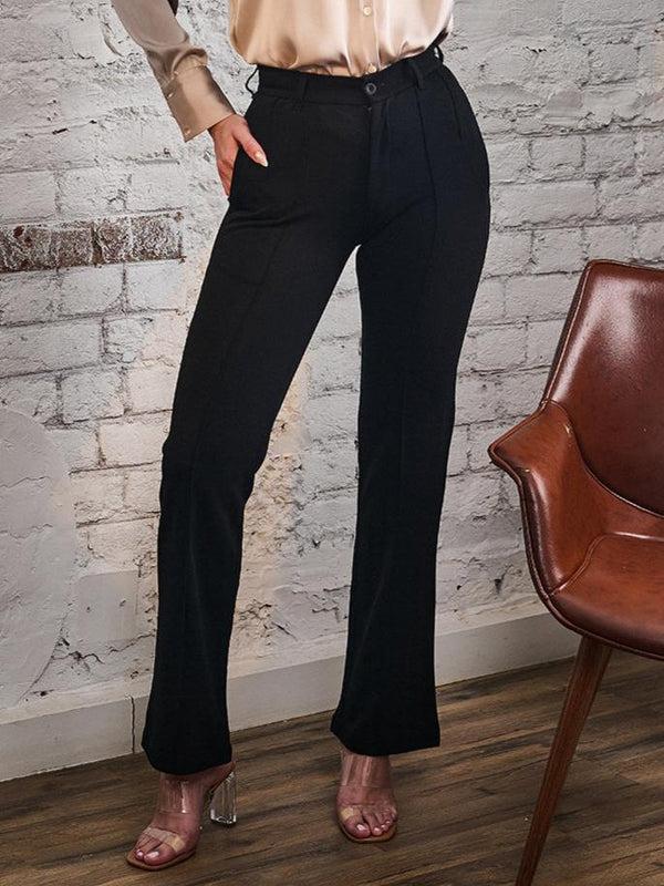 delan High Waist Straight Fit Trouser