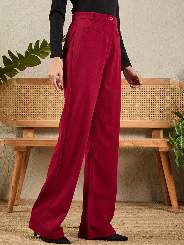 delan High Waist Wide Leg Trouser