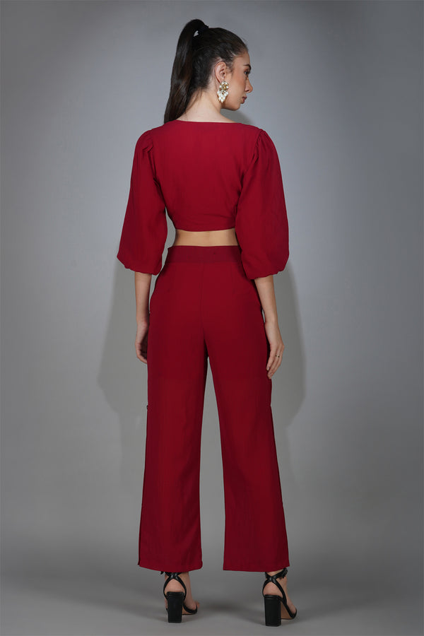Delan Knot Detailing Solid Co-ord Set