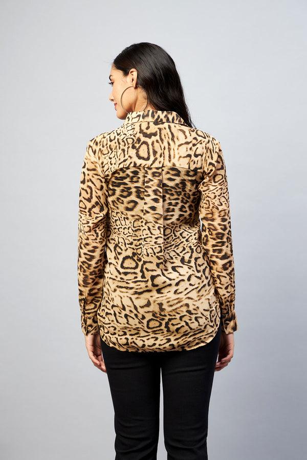 Delan Leopard Printed Shirt
